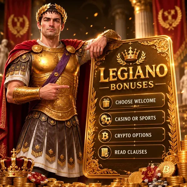 Spieler entdeckt Legiano-Boni mit goldener VIP-Karte in luxuriösem Casino-Setting